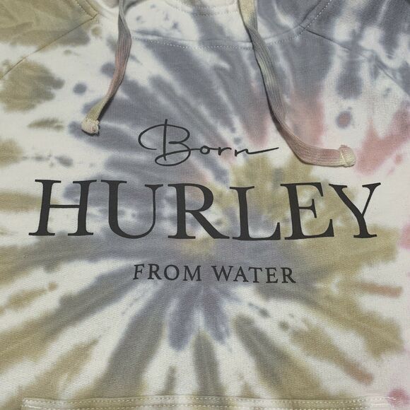 Hurley Womens Ivy Tie Dye Easy Raglan Hoodie Fleece Sweatshirt Small Multicolor - Picture 7 of 12